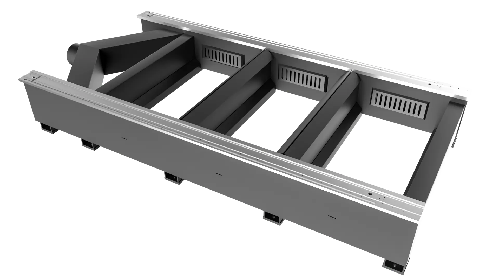 open single table sheet laser cutting machine bed
