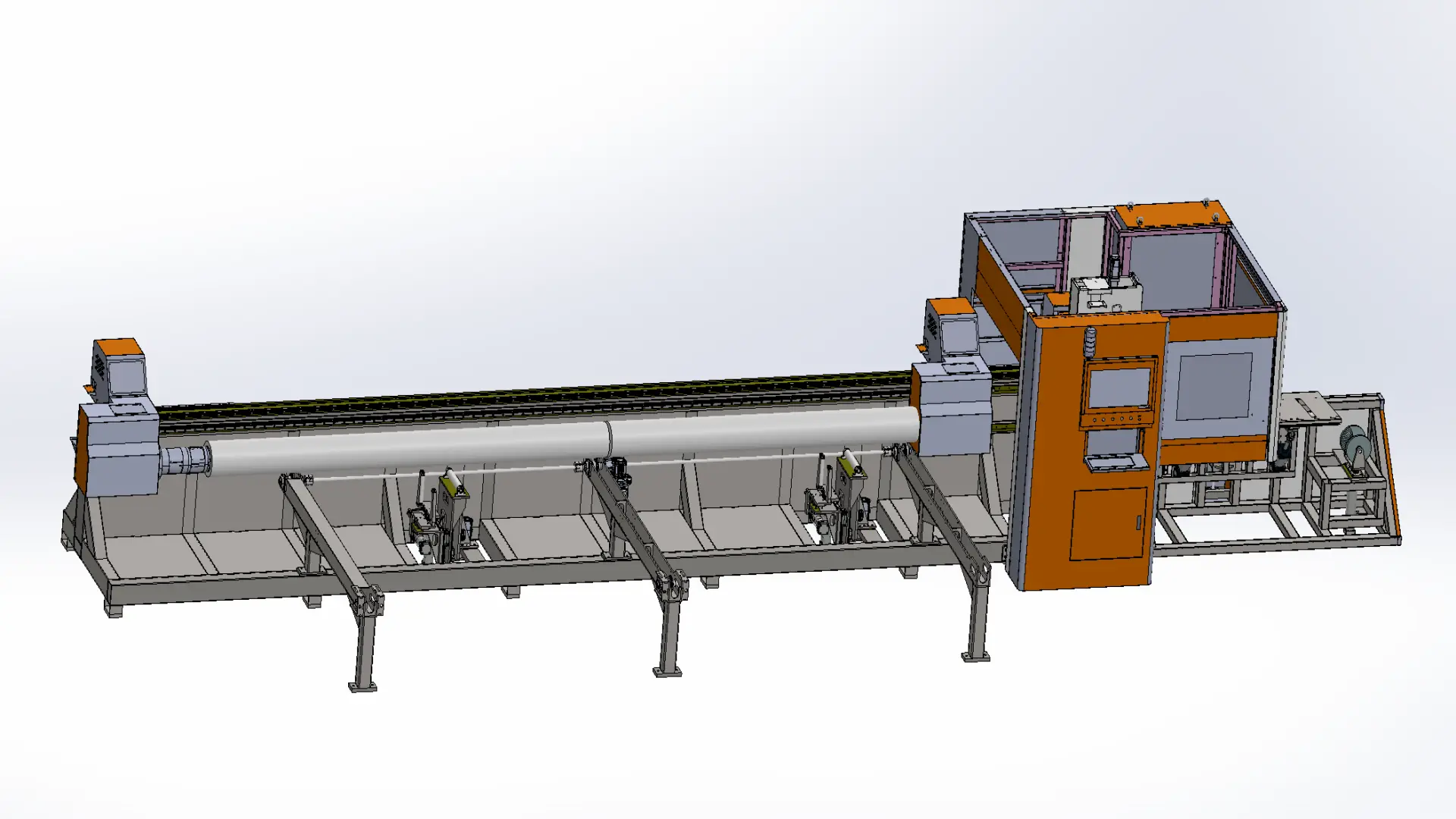 2 Chuck Tube Laser Cutting Machine Bed