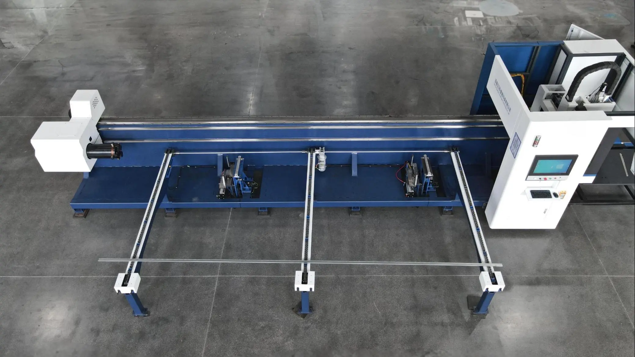 2 Chuck Tube Laser Cutting Machine Semi-Automatic Loading System