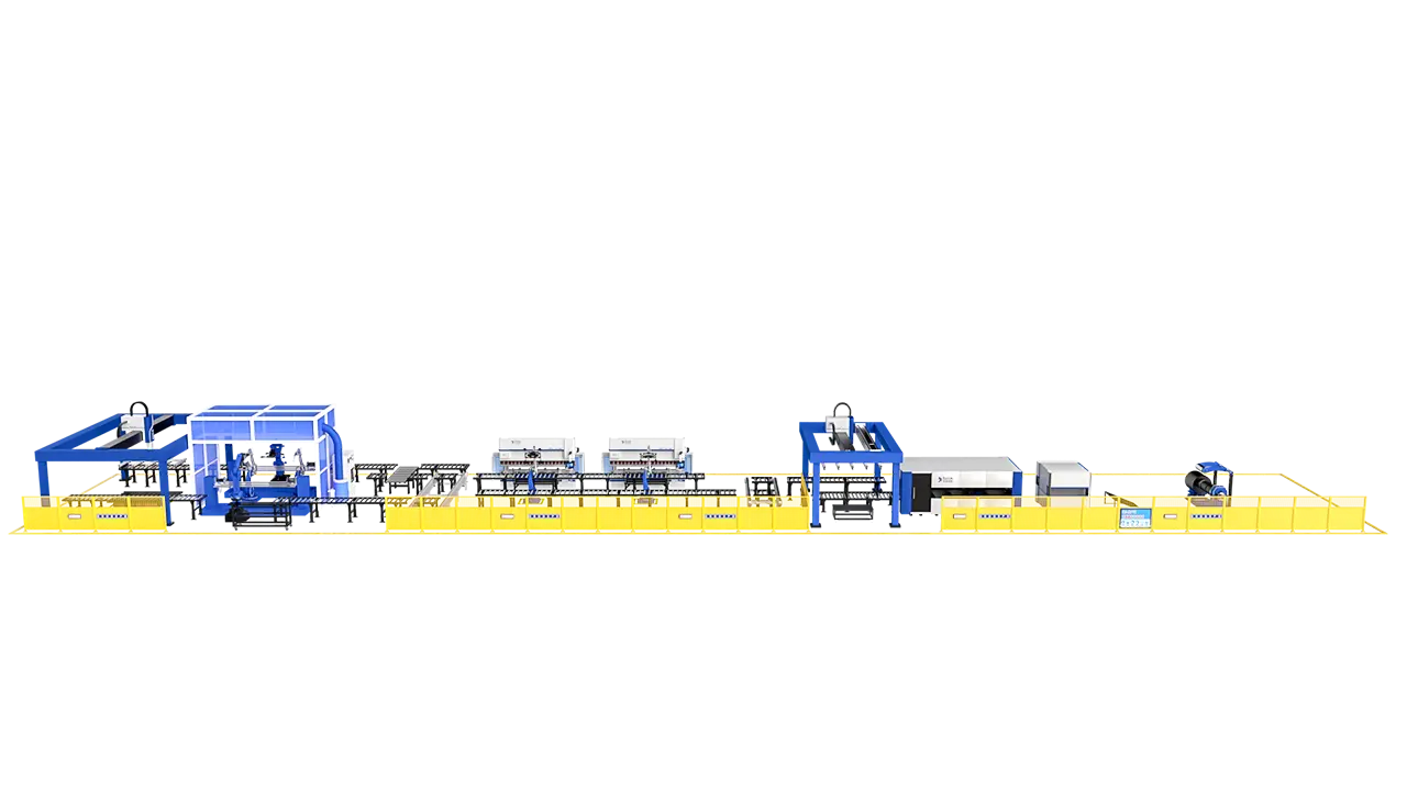 Automatic Coil Laser Cutting, Bending, Welding Production Line