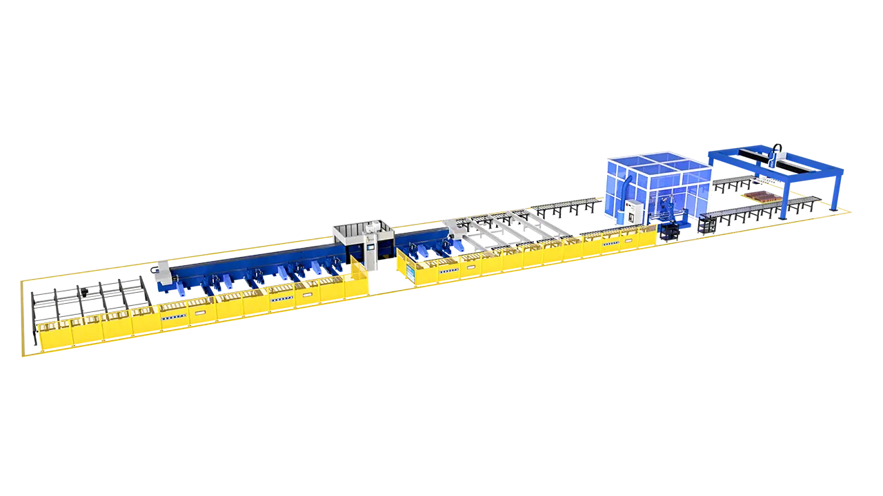 Automatic Profile Laser Cutting, Welding Production Line